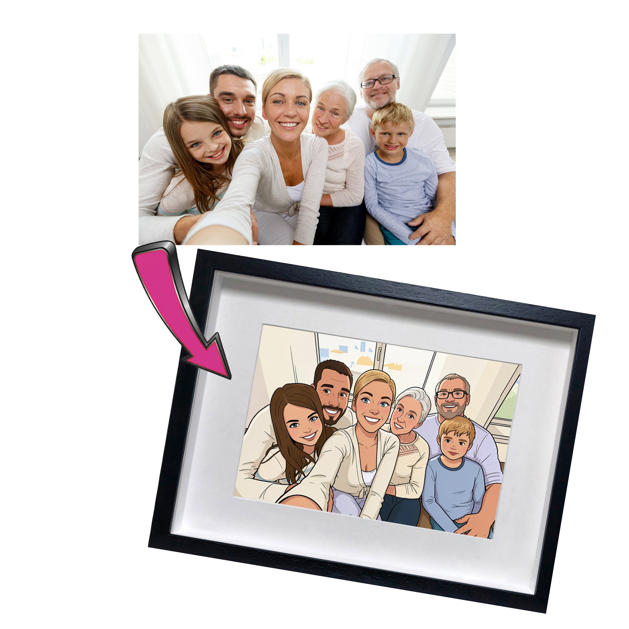 Load image into Gallery viewer, Cartoon Style Photo Frame
