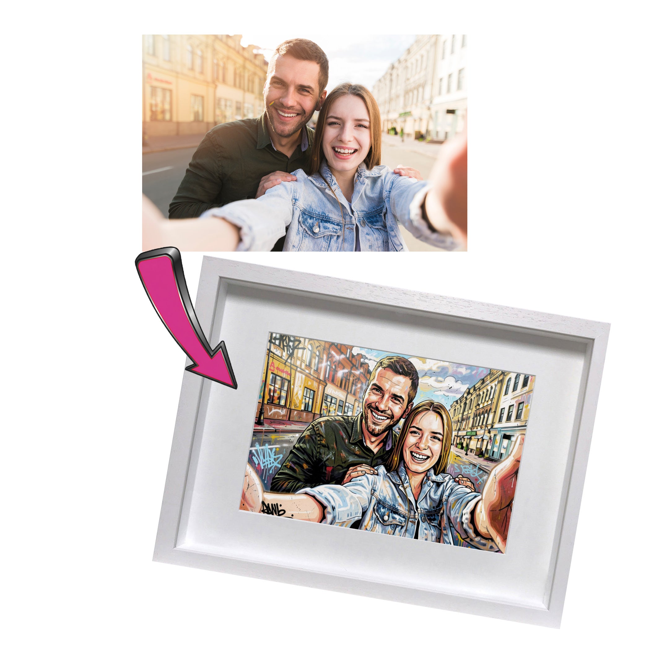 Load image into Gallery viewer, Graffiti Style Photo Frame
