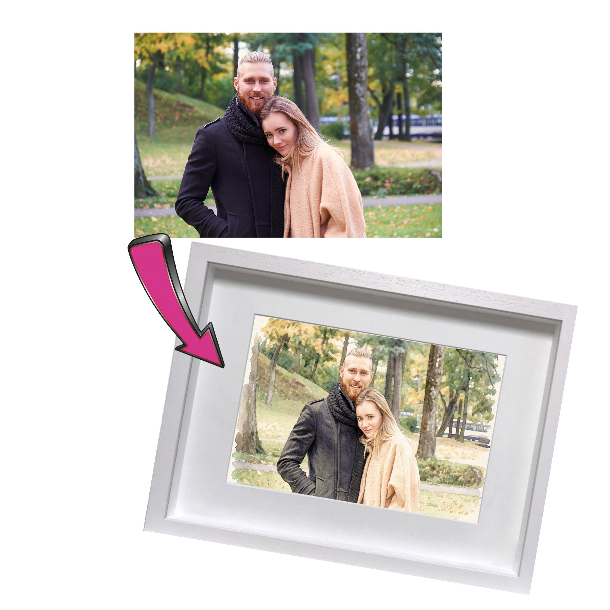 Load image into Gallery viewer, Water Colour Photo Frame
