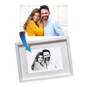 Pencil Drawing Photo Frame