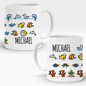 Sea Life Icons Mug