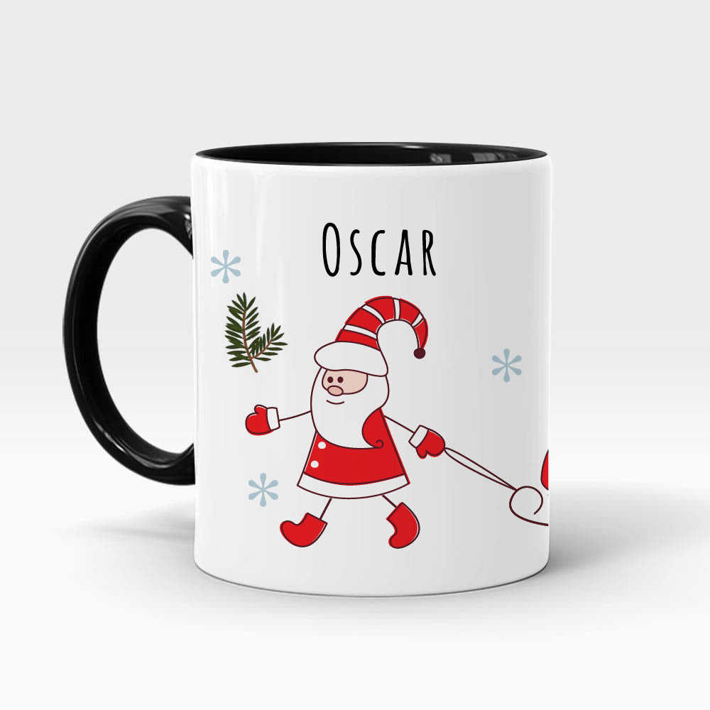 Santa Pulling Sleigh Mug
